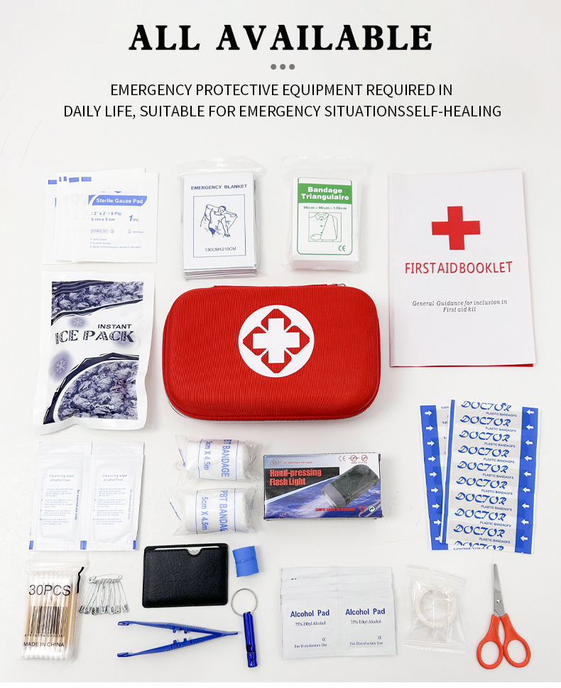 Cross-Border Export Eva Emergency Kit Set 45-Piece Set for Home and Car Emergency Kit Set Outdoor Portable Rescue Kit