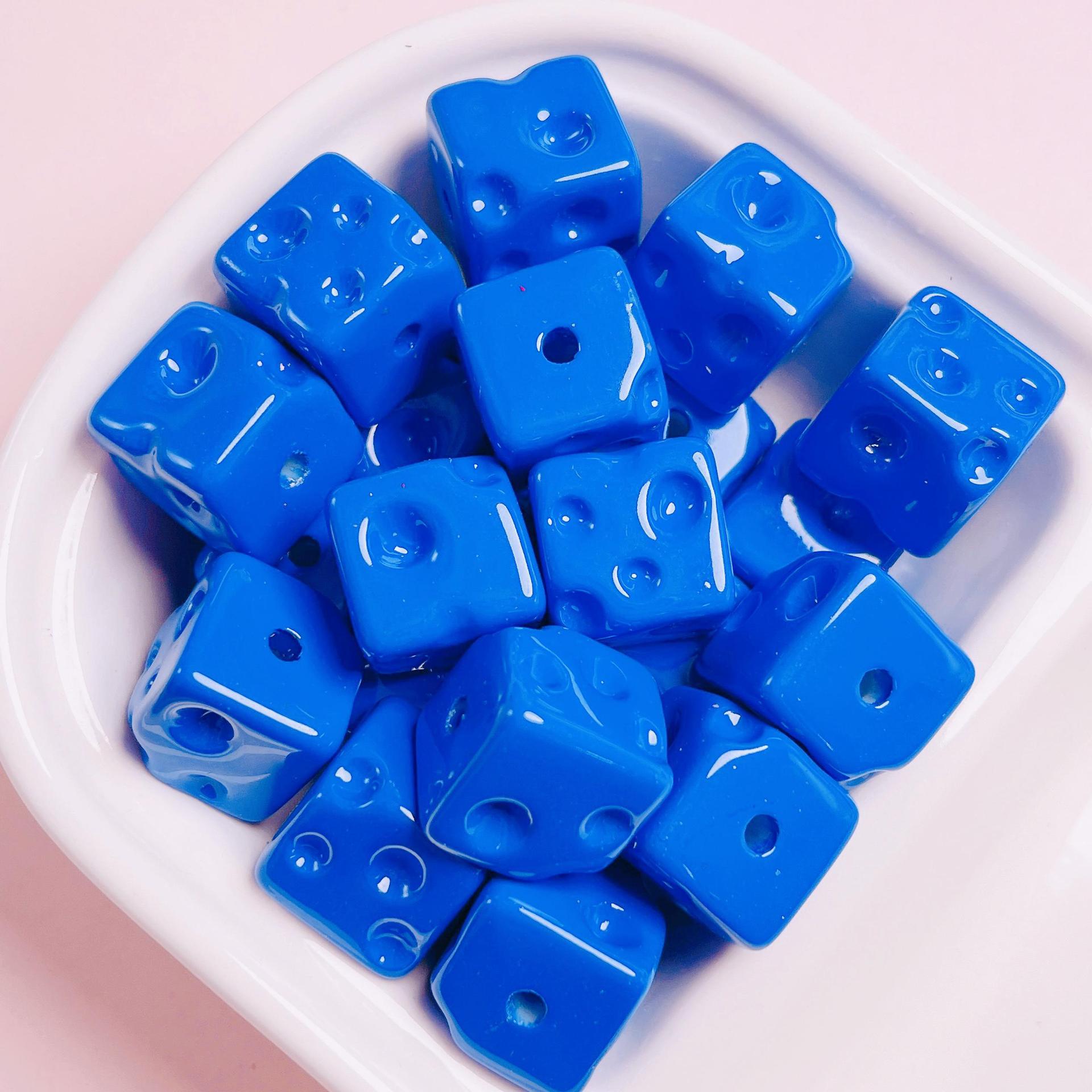 Acrílico color caramelo queso agujero recto beads diy accesorios de joyería de cadenas de teléfonos móviles colgantes de beads sueltos llaveros beads