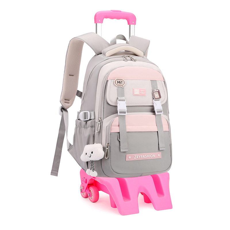 Nueva mochila escolar estilo japonés con gran capacidad, mochila con ruedas informal para estudiantes de primaria, mochila versátil para estudiantes de secundaria