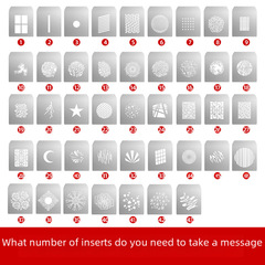 聚光筒通用插片圖形片DIY束光筒造型背景OT1圖案光效片調焦聚光筒