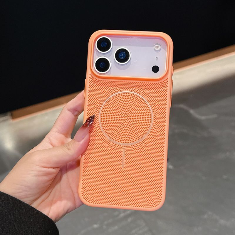 蜂窝散热适用苹果17细圈磁吸手机壳iPhone17Proamx磨砂肤感防摔壳|undefined