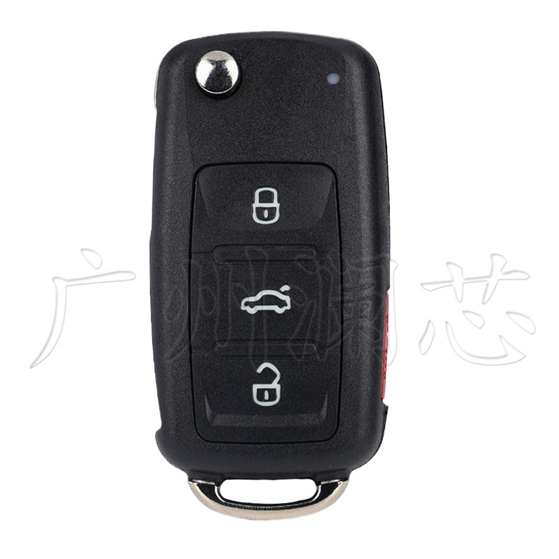 Suitable for Volkswagen Skoda 2/3/4 Button Golf Mk6 Tiguan Touareg Folding Remote Control Car Key Shell