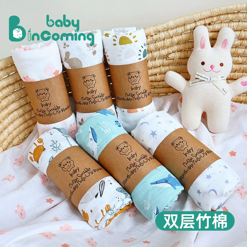 Пеленка-кокон для новорожденных в стиле INS, одноразовая, мягкая и комфортная, для купания, из бамбукового хлопка класса А