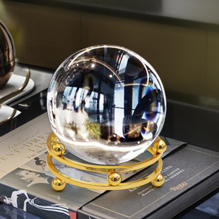 New Modern Light Luxury Glass Crystal Ball Ornaments Office Fortune Living Room Tv Cabinet Wine Cabinet Light Luxury