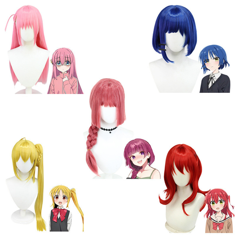 孤独摇滚cos 山田涼 喜多ゆうだい 後藤一里 虹夏 ウィッグ サイドブレイド 高温ファイバー ロングヘア|undefined