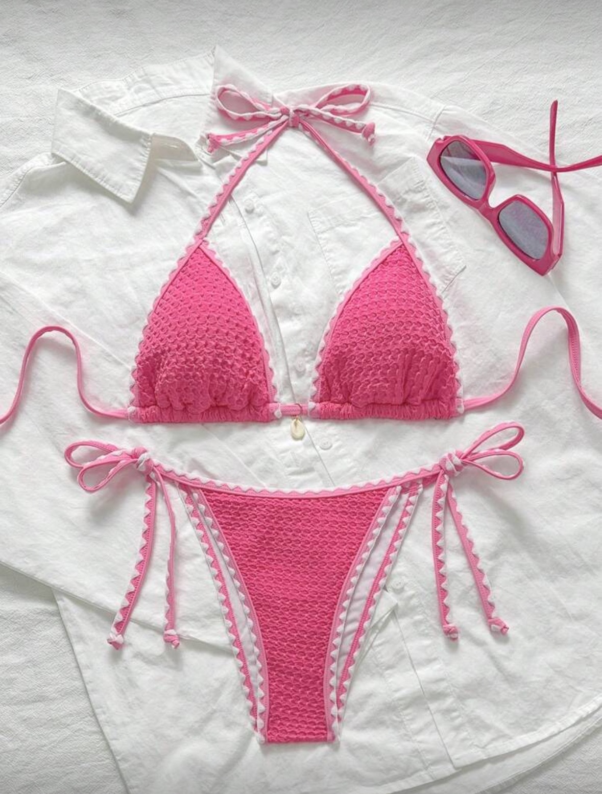 Set bikini donna sexy allacciato al collo due pezzi mare_voghion.com