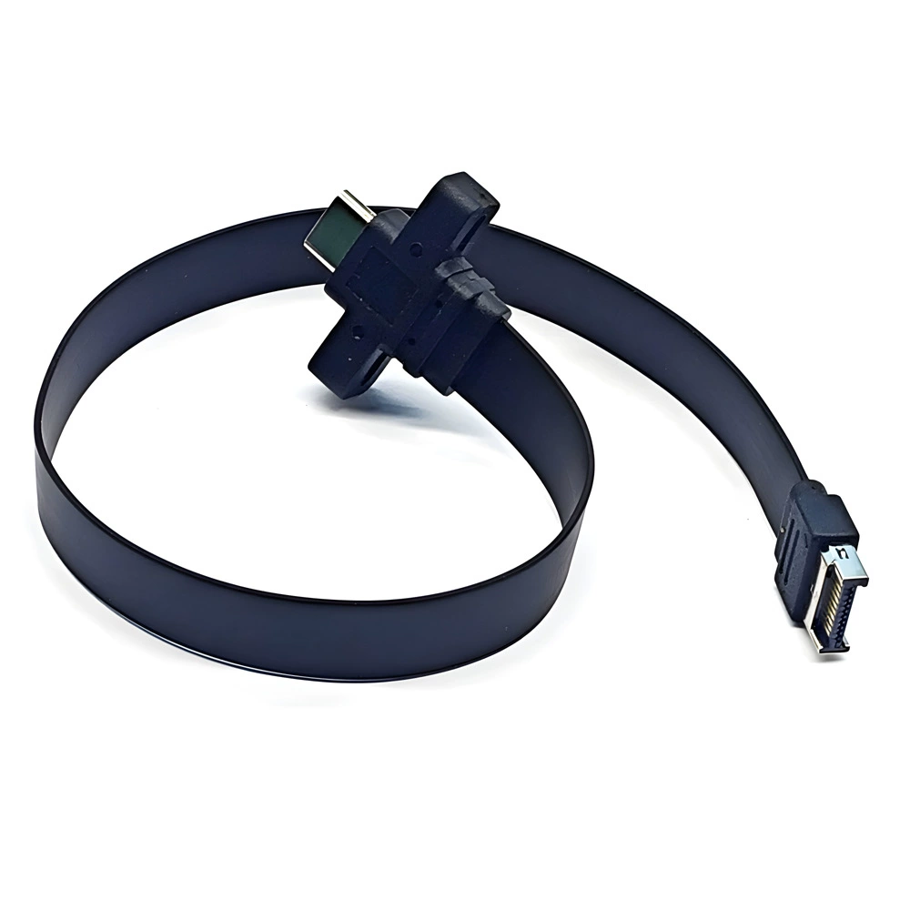 Кабель-ответвитель USB3.2 GEN2*2 TYPE-E к корпусному Type-C фронт C female 10G/20Gbps плоский кабель