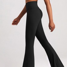 高腰瑜伽裤显瘦提臀舞蹈普拉提紧身裤运动舞蹈健身瑜伽服喇叭裤