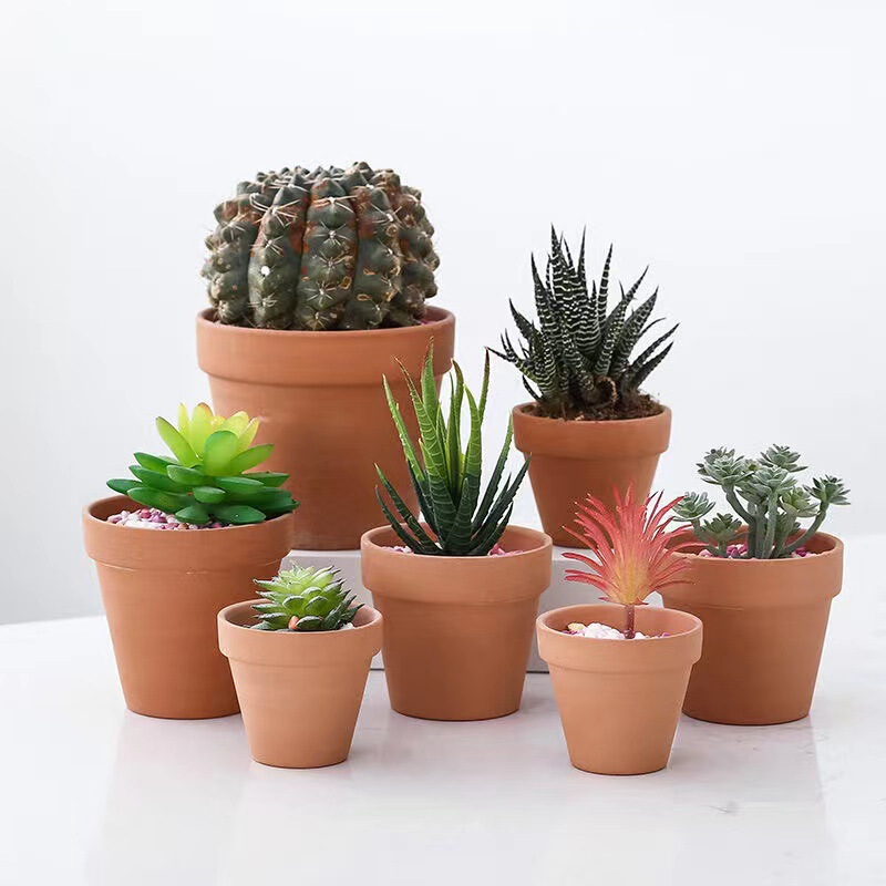 工場直販赤陶器植木鉢セラミック植木鉢赤粘土植木鉢多肉植物シンプルな緑の植物鉢植え|undefined