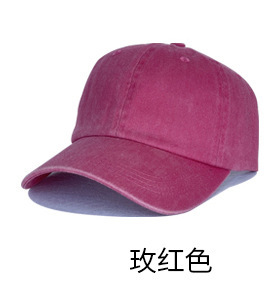 纯棉水洗棒球帽美式复古软顶棒球帽刺绣户外运动春秋遮阳鸭舌帽|undefined