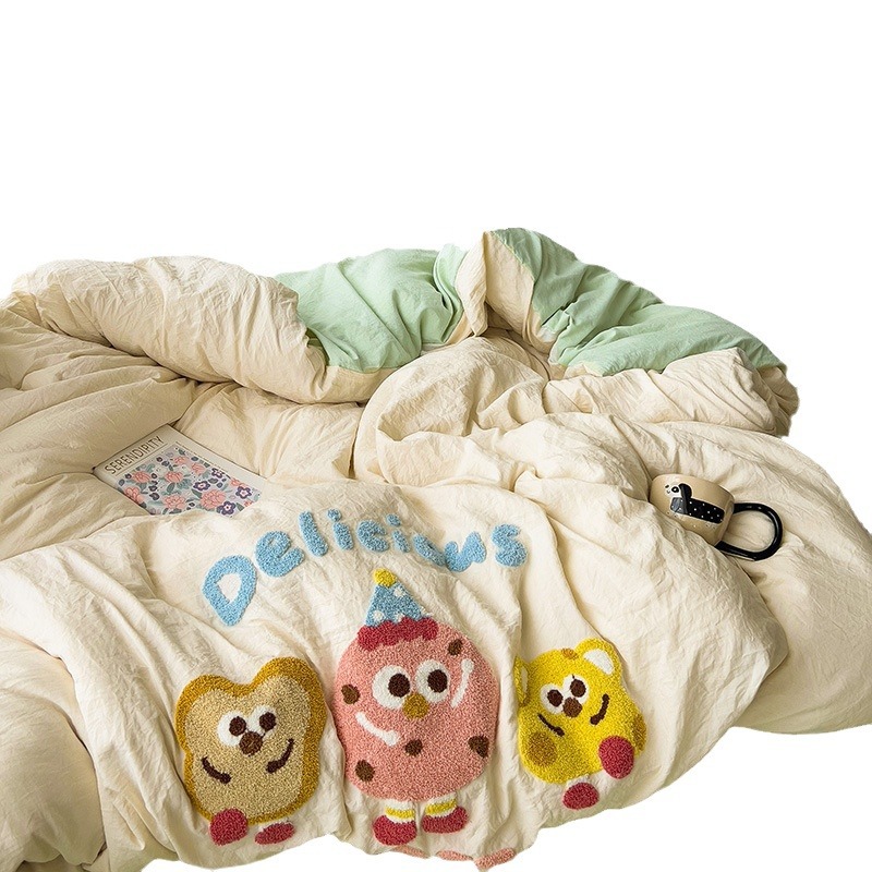Soft Nordic Style Bedding Duvet Cover Set Breathable Hypoallergen_voghion.com