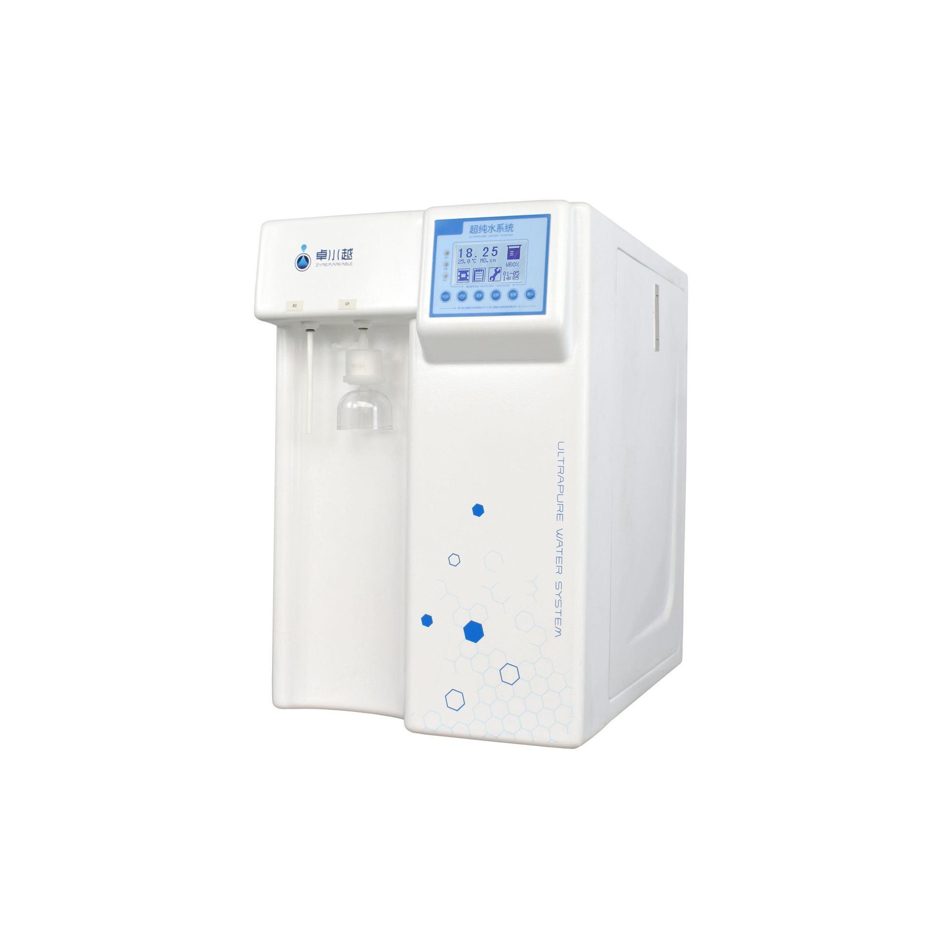 바이오 제약 기업은 ultrapure water machine을 사용하여 microAnalytical 실험을 ZYM-20T ultrapure water machine을 테스트합니다