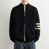 2026秋季青少年运动风腈纶针织衫宽松长袖圆领透气毛衣外套，男装针织衫/毛衣，星座614