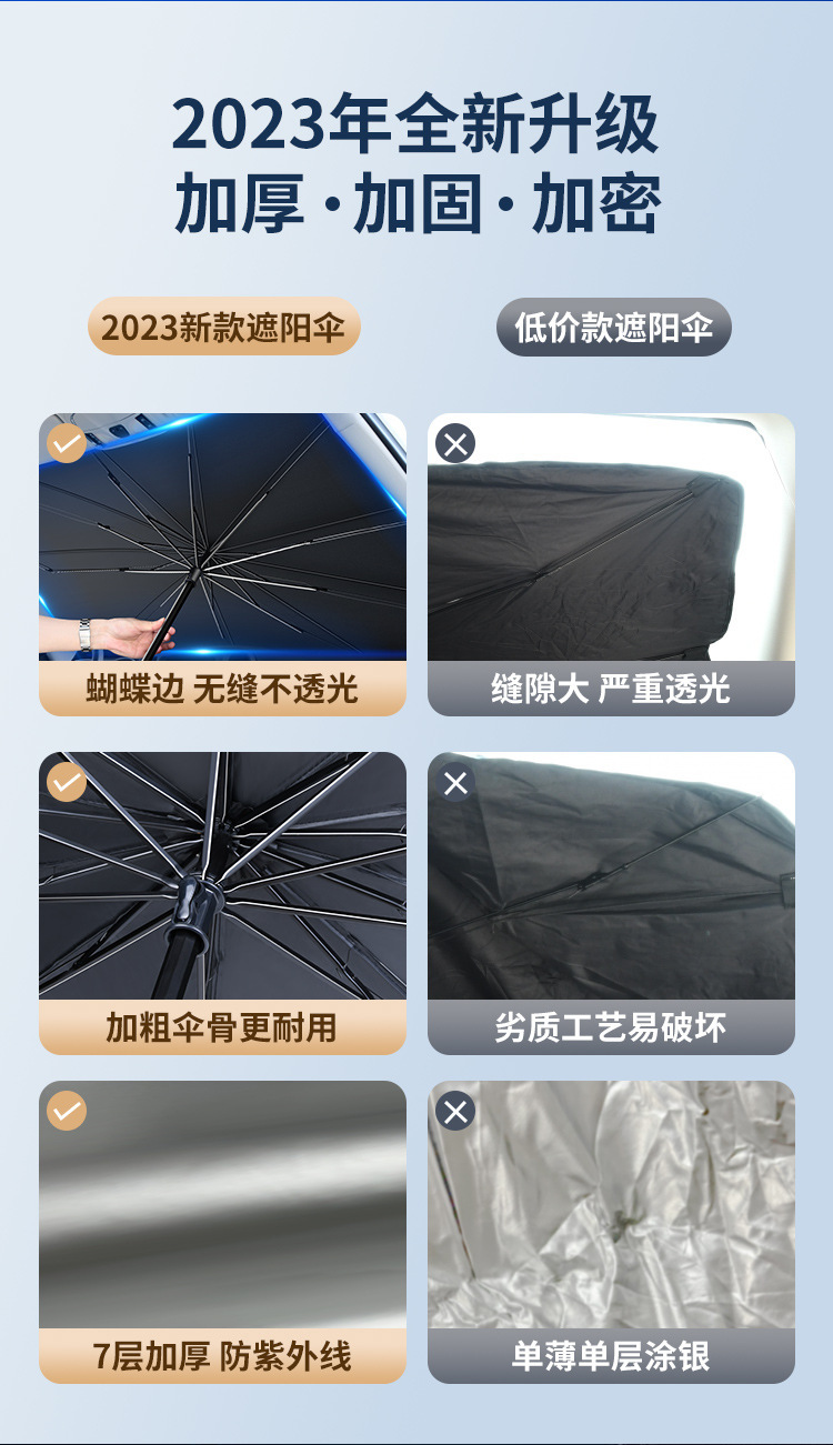 汽车遮阳伞车用前挡隔热防晒通用车用遮阳帘前挡防晒隔热挡加厚