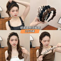 新款发箍高颅顶女日常外戴加厚布艺洗脸专用高级感轻奢缎面发饰