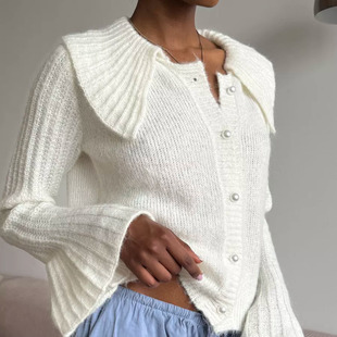 Кардиган Наpak Kah Tvцах Doll Lapel Knitted Cardigan for Women