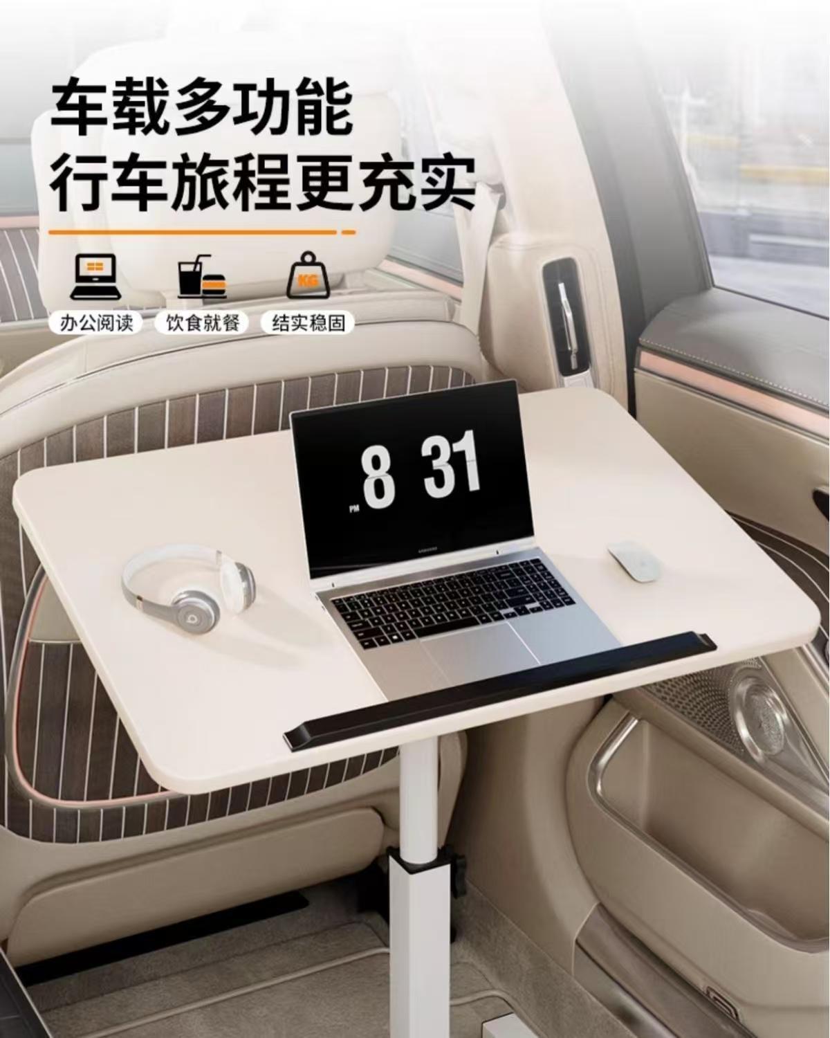 Multifunctional foldable lazy sofa bedside table, mobile computer desk for dormitory and bedroom, adjustable height bedside table