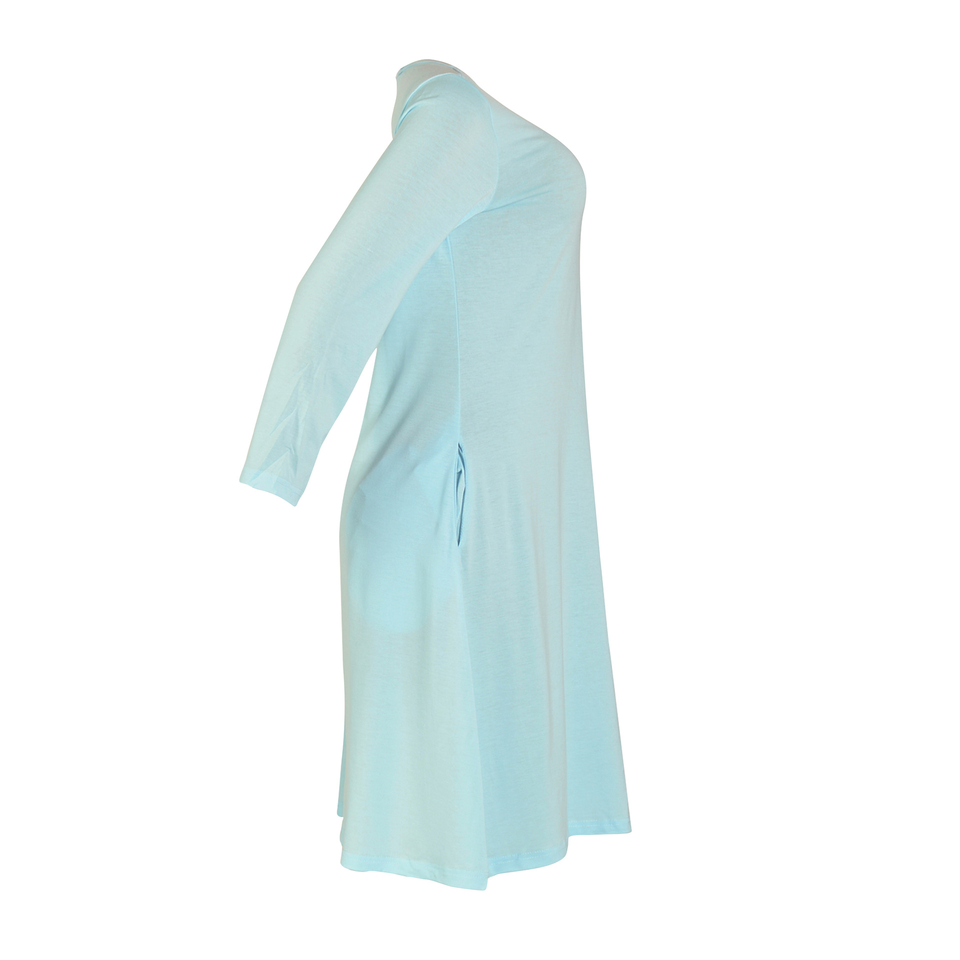 Women Clothing Dress Long Sleeve T-shirt Mid Solid Color Basic Summer Autumn