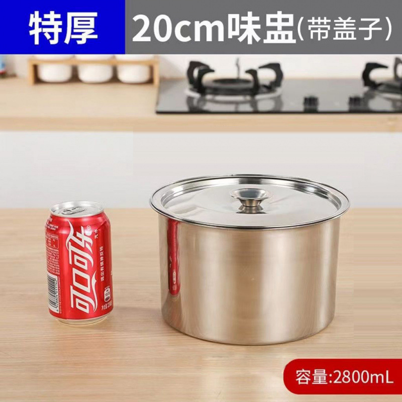 304 de acero inoxidable con tapa caja de sabor de hotel cocina de almacenamiento de pimienta condimento condimento con recipiente de acero