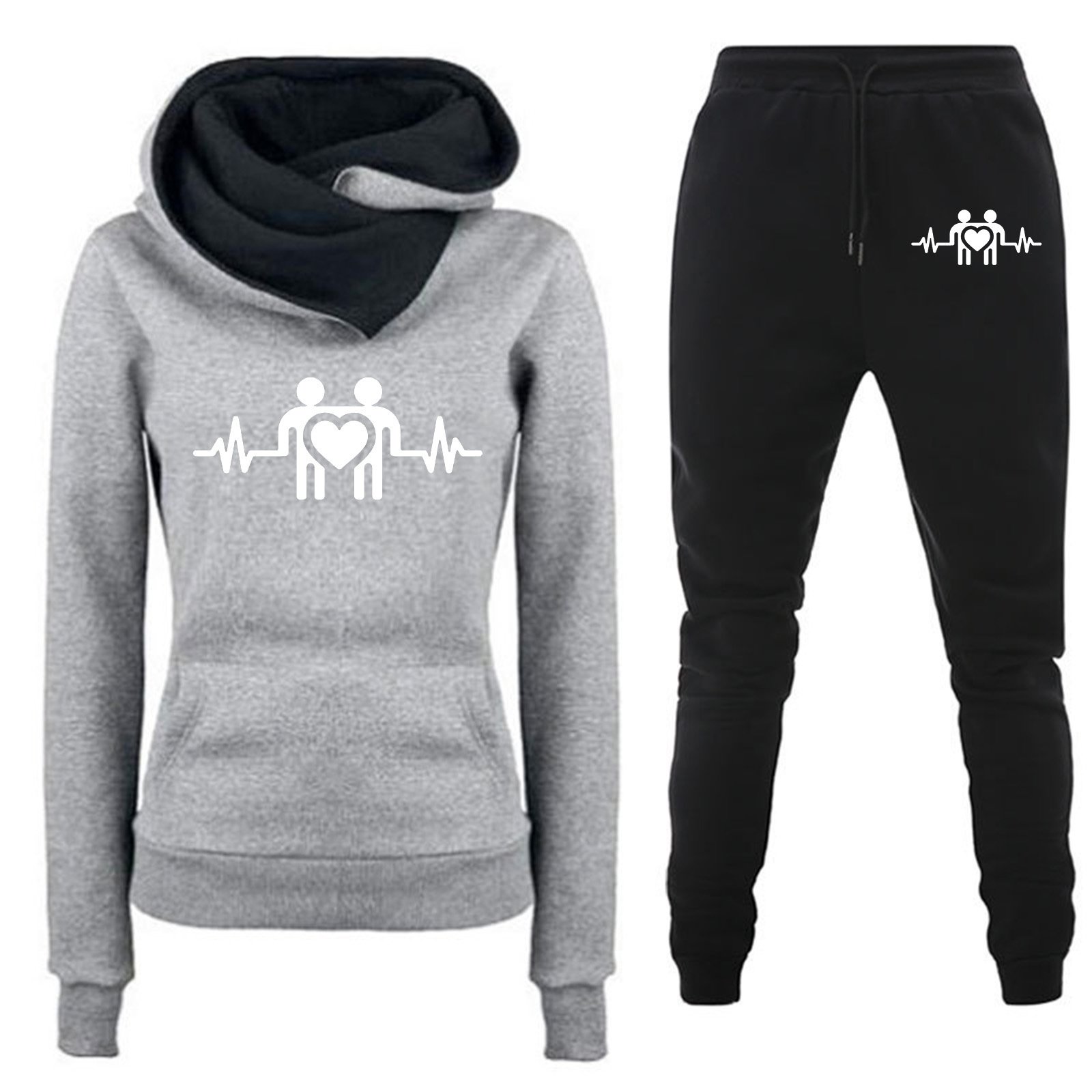 Comercio exterior transfronterizo Otoño e Invierno Nuevo traje de ropa deportiva con capucha y forro polar pantalones de suéter de mujer ropa de mujer al por mayor image 17