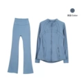 Dark Blue Flared Set