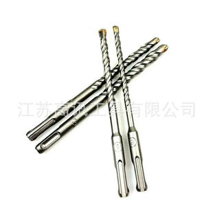 Two-pit, two-groove, round shank, one-word electric hammer drill, through-wall concrete, double-rib impact drill, carbide stone drill
