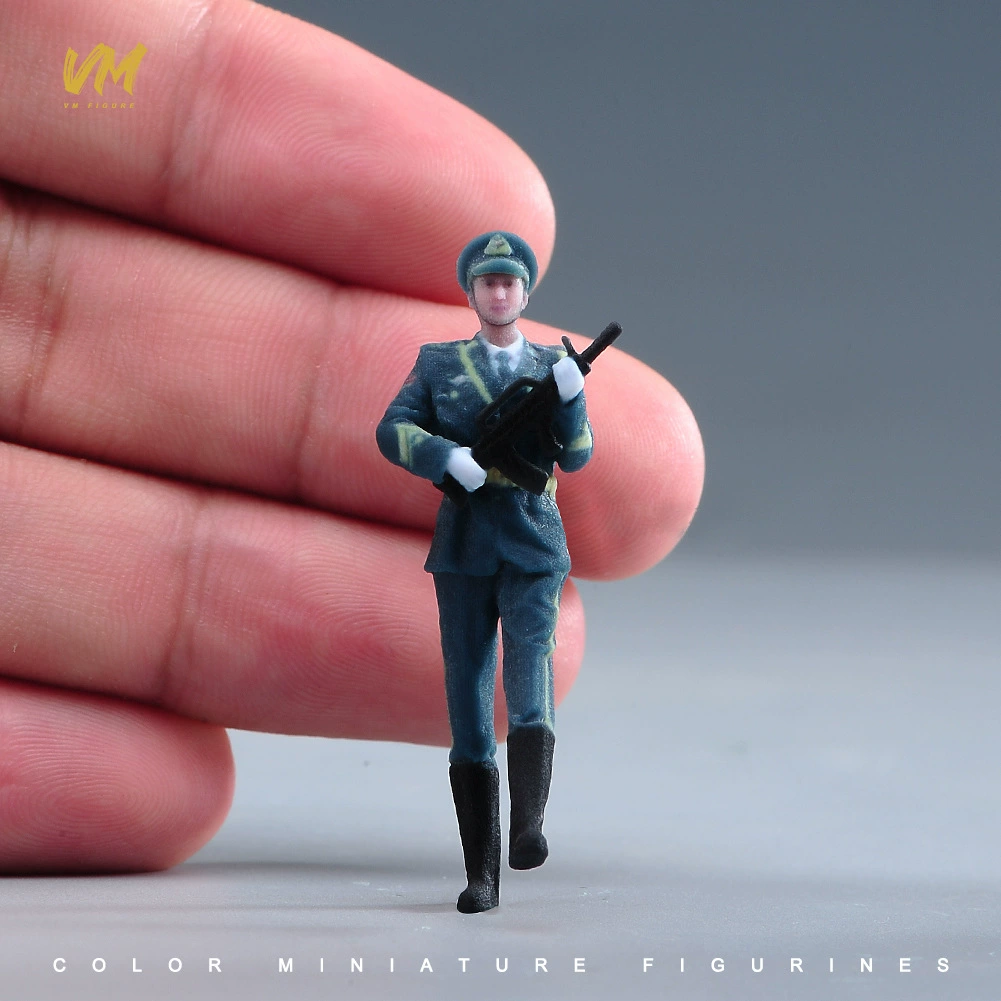 Модель миниатюры почетного караула масштаба 1/64/43 с 3D цветной печатной куклой