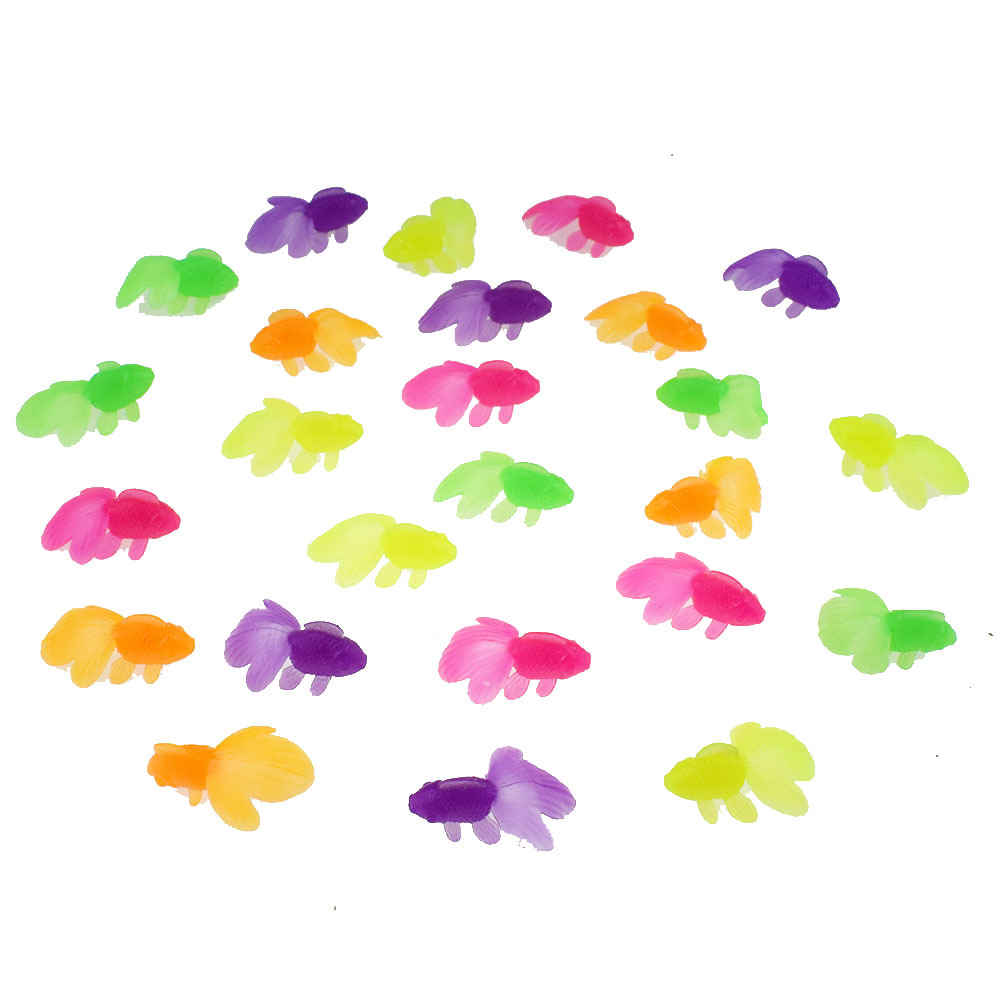 Tpr Plastic Colorful Eyeless Small Goldfish Model Floating Goldfish Toy Fishing Game Children's Water Play Toy