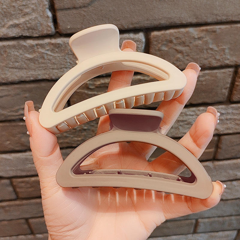 Internet celebridad clip de pelo francés de las mujeres de gran parte posterior de la cabeza horquilla clip de tiburón de alto grado agarre del pelo clip de pelo tocado