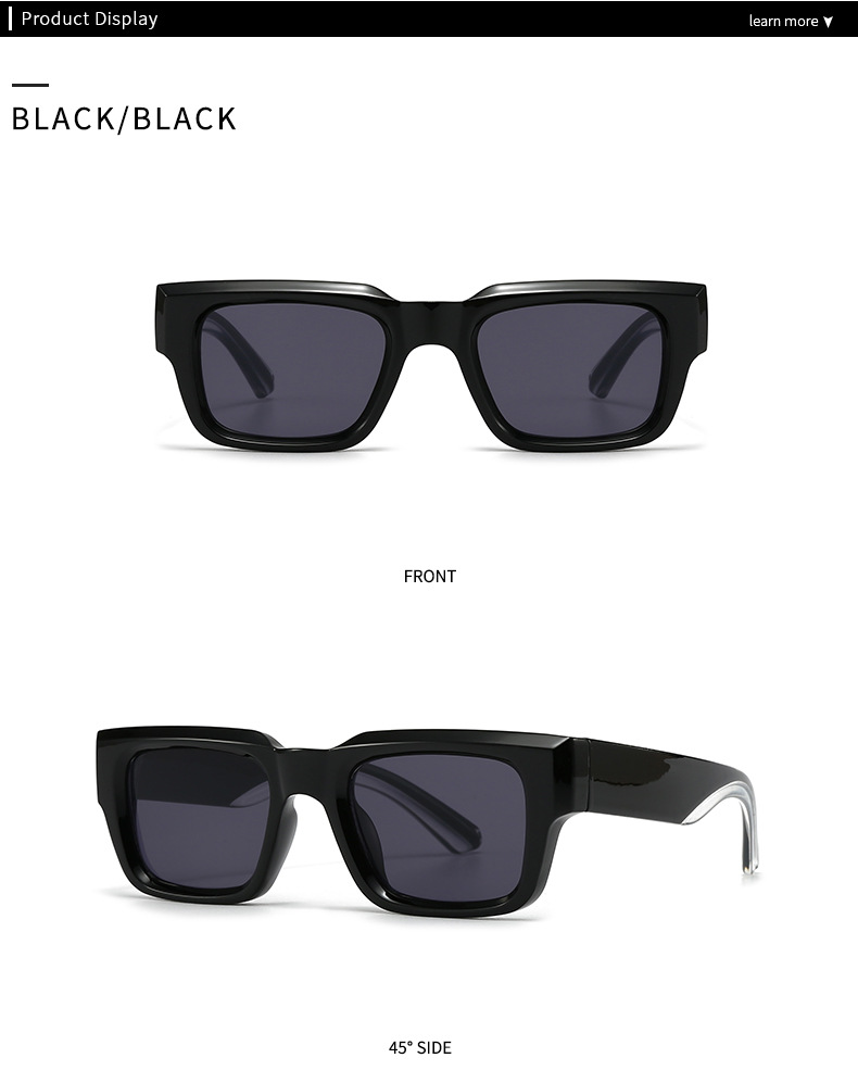 Gränsöverskridande fyrkantiga solglasögon för män moderna vintage Miami Beach UV400 solglasögon herrsolglasögon 3603_voghion.com