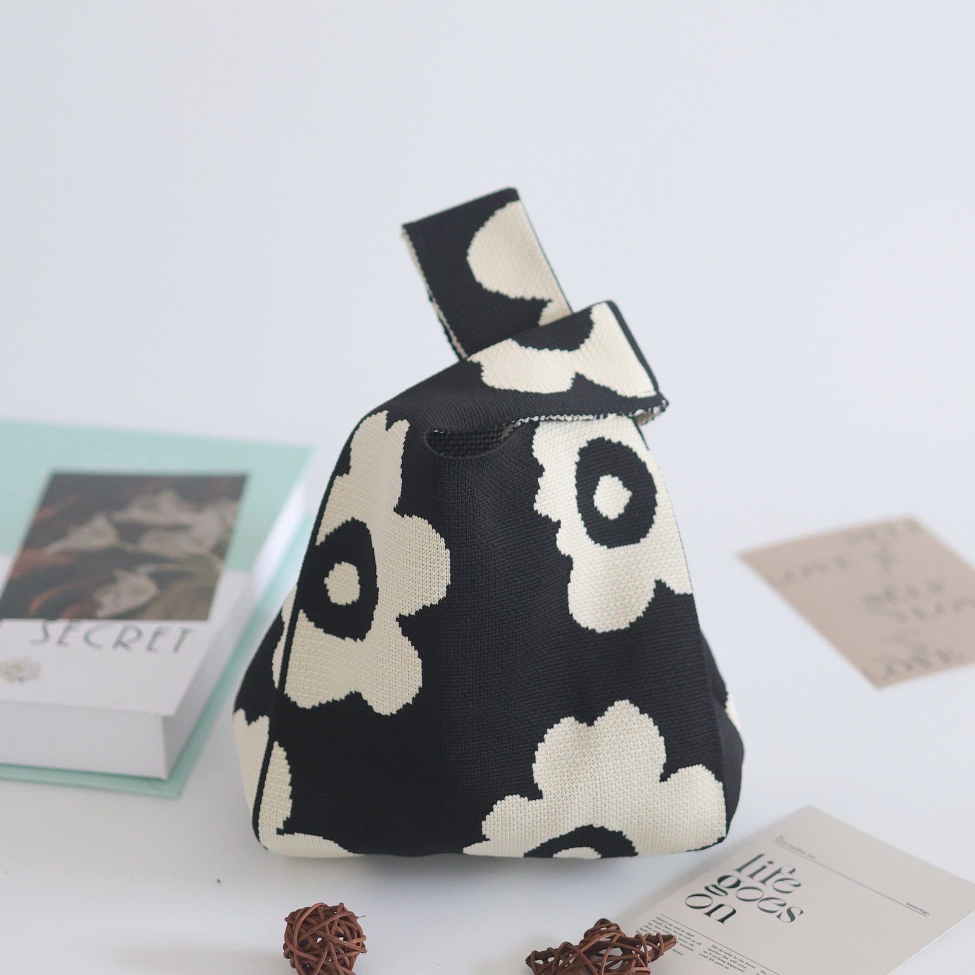 꽃 스타일 - 검정색