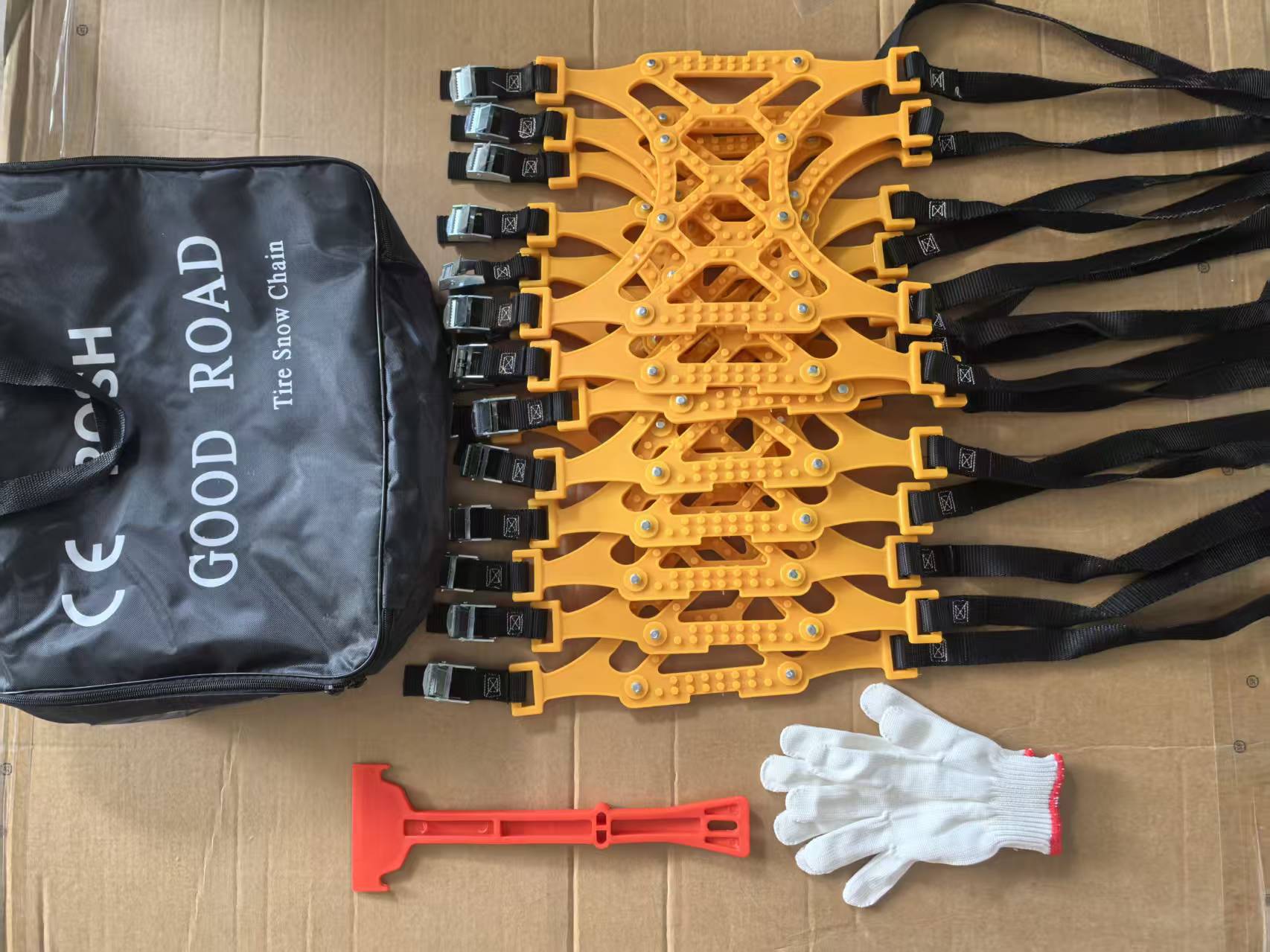 Customizable thickened universal winter emergency car tire anti-slip chains, snow terrain emergency tool