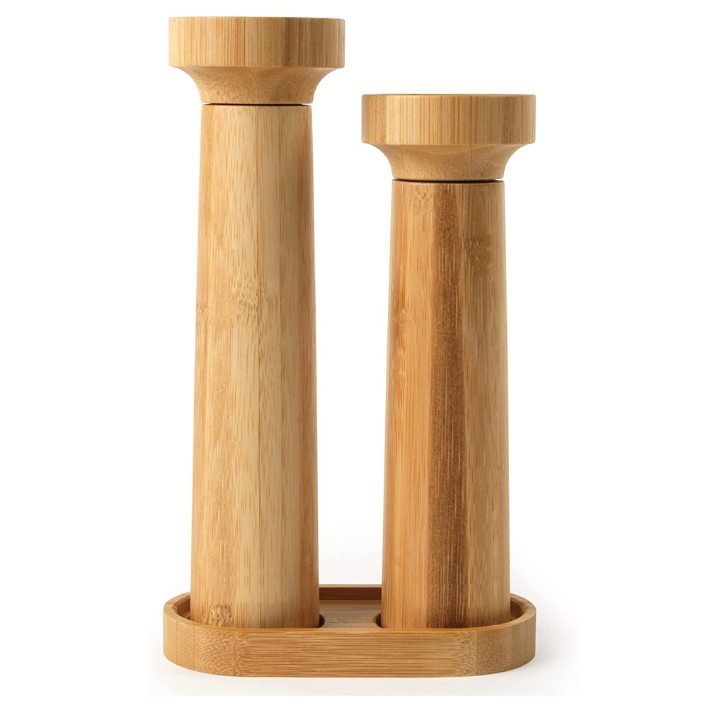 Bambú molinillo de pimienta molinillo de sal de mar molinillo de pimienta manual Molino de especias cocina condimento botella