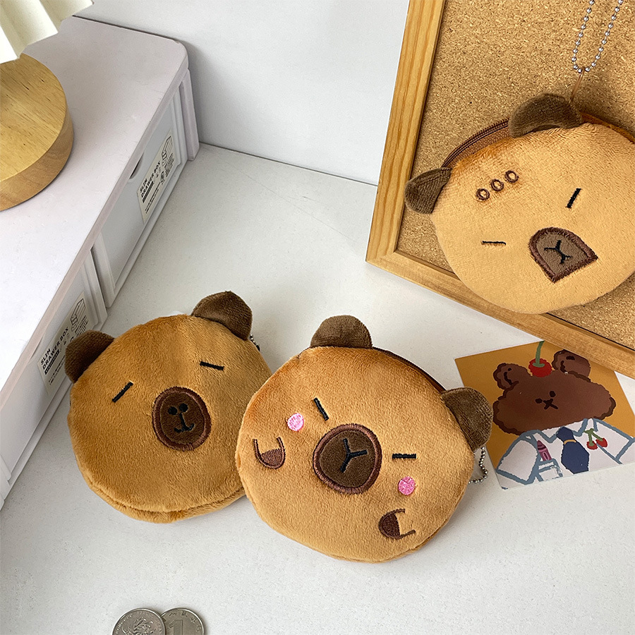 11g Weight Polyester Lining Material Side Zipper Closure Type Coin Purse Bags Type 1 Piece Quantity Unisex Geometric Plush Side Zipper Coin Purses