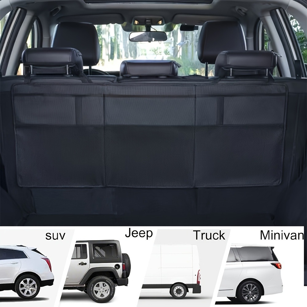 Oxford cloth car seat back organizer, multi-functional storage hanging bag for car seats