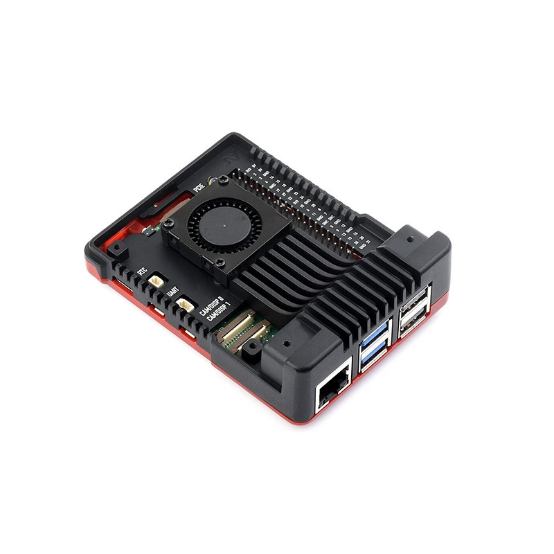 Raspberry Pi 5-го поколения, специальный корпус из алюминиевого сплава с встроенным радиатором и вентилятором, корпус Argon Neo из алюминиевого сплава
