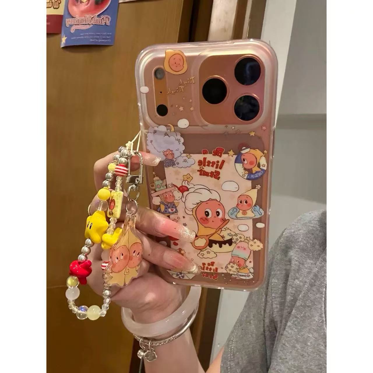 Frosted Photo Star Villain Chain Suitable for Iphone17Promax Apple 16 Mobile Phone Case 15 New Style 14 Women