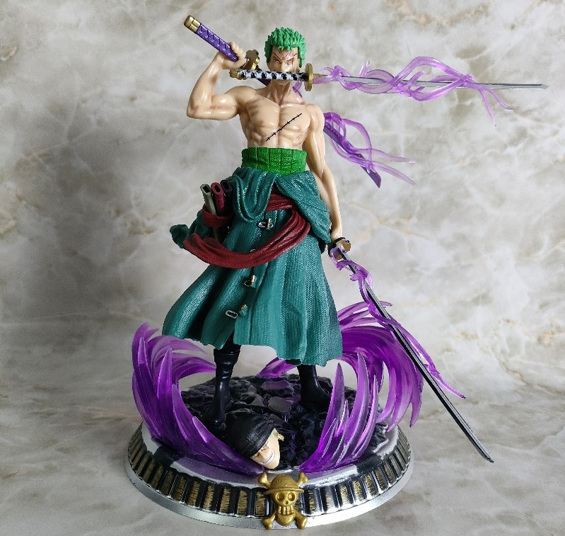 梦幻索隆海贼王手办三刀流双头盒装手办