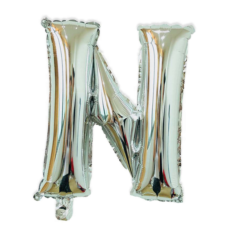 Globo de letra de película de aluminio de 16 pulgadas, versión americana en mayúsculas, cuerpo delgado, pinyin en inglés, decoración de caracteres, globo de papel de aluminio AZ al por mayor