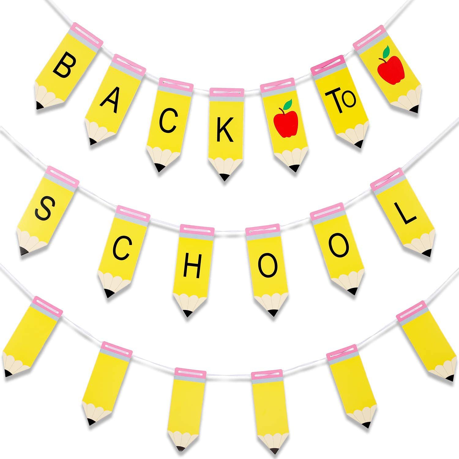 Back To School Fruit Paper Party Flag display picture 3