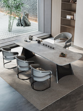 岩板茶桌輕奢大茶台簡約大板泡茶桌套裝簡約現代辦公室茶桌椅組合