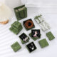 in stock fashion necklace packaging box matcha green jewelry box heaven and earth cover bow jewelry box ring box wholesale