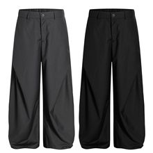 鱼小兔 2025春季新款实拍美式复古简约直筒设计休闲长裤