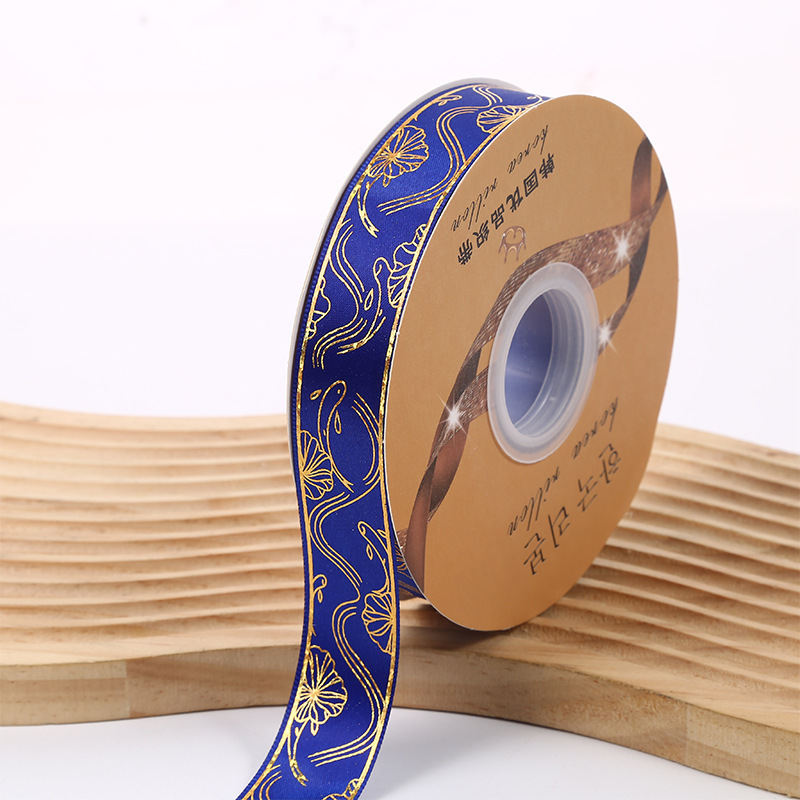 Bandeja de Bar cinta hecha a mano peces Lotus Pond Moonlight láser oro dorado cinta caja de regalo fábrica de embalaje cinta al por mayor