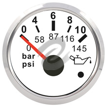 双刻度油压表指针式0-10bar柴油机船用工程机械仪表步进电机52mm