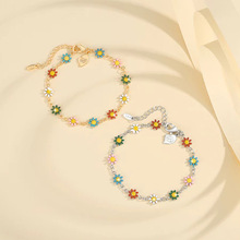 跨境小雏菊手链手环小众设计简约女孩高级感滴油清新气质时尚饰品