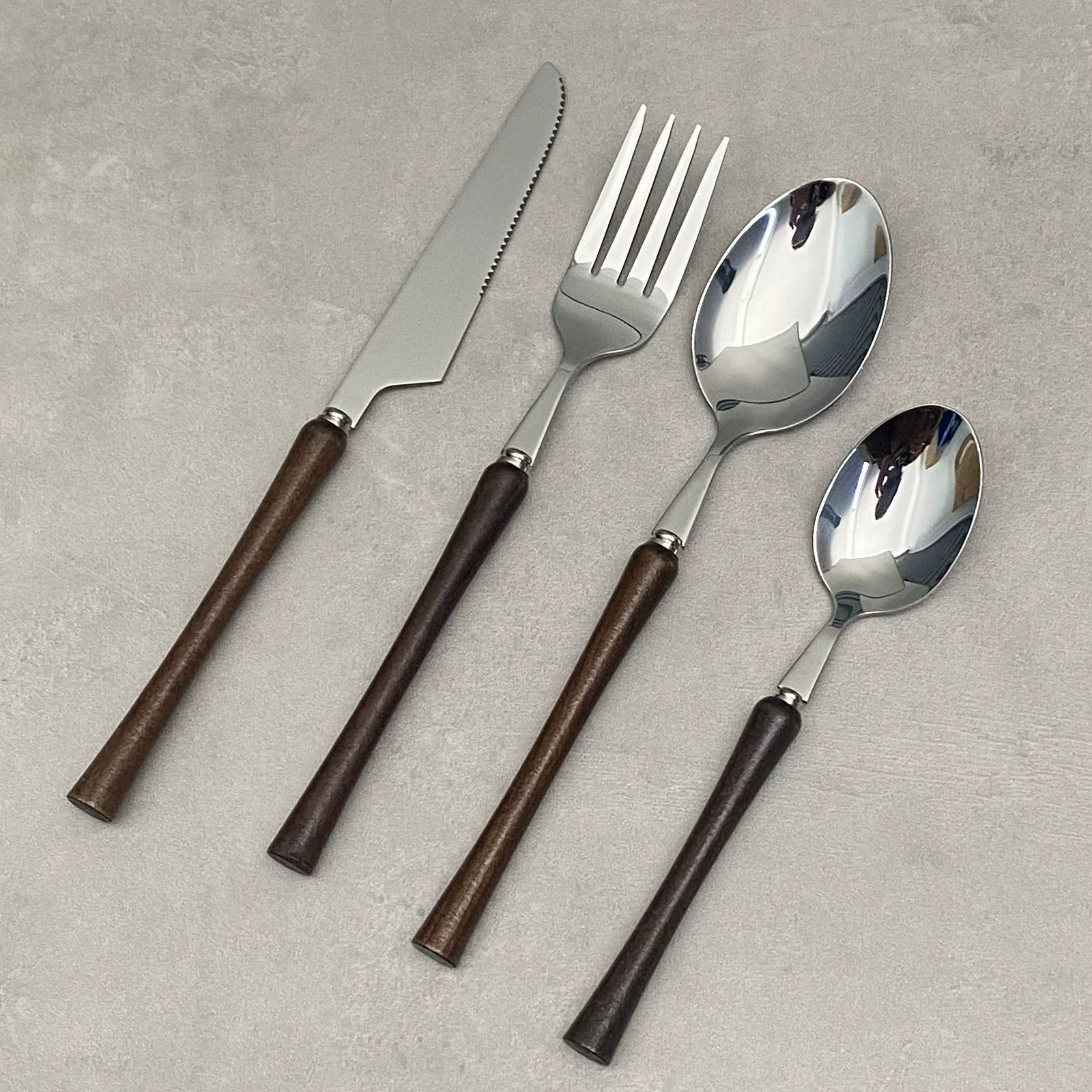 Tableware stainless steel, set, spoon, stainless steel AISI 304