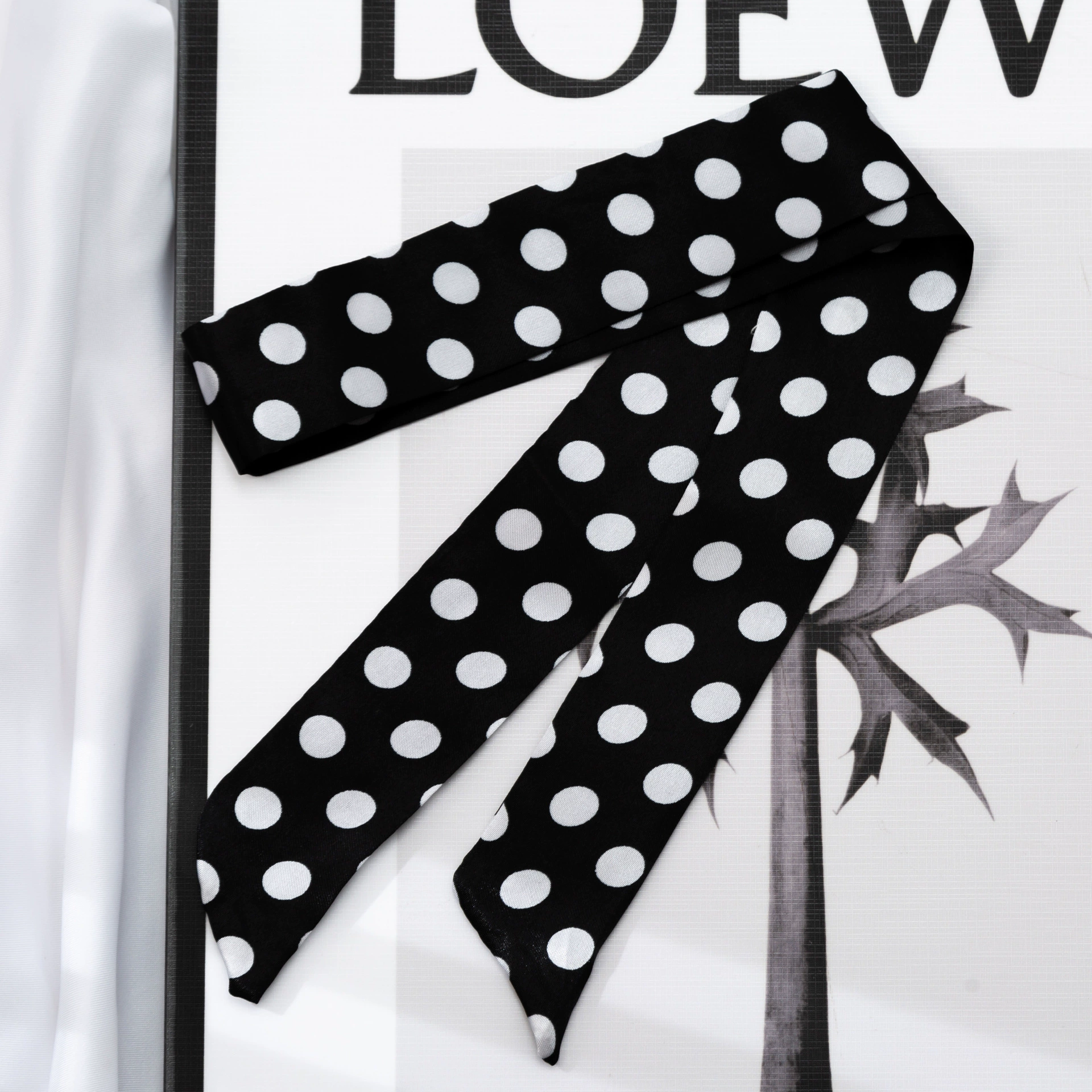 Silk Scarf Hairband (Suhang) long streamer 89×3.8 cm, lightweight gift box option