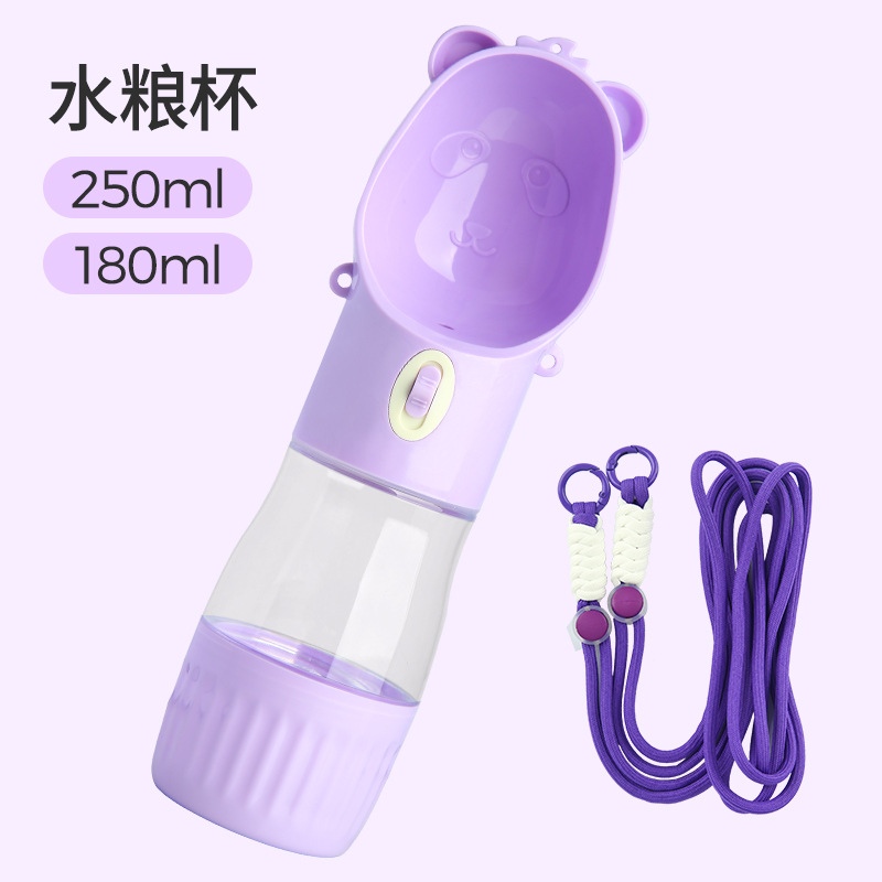 Taza para mascotas, taza de agua portátil para perros, taza de agua para salir, taza para beber para mascotas con mensajero, taza de agua para pasear al perro al aire libre