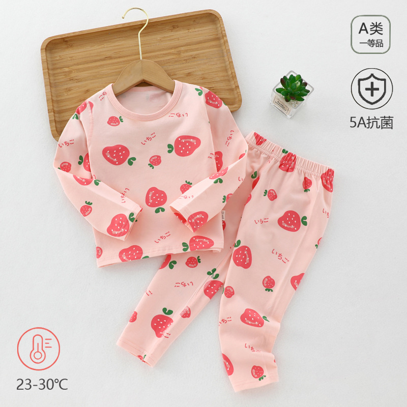 Ropa interior de lycra primavera y otoño nuevo 95 Algodón puro sin hueso Ropa de otoño para niños pantalones largos tocando fondo pijamas para niños traje de desgaste para el hogar